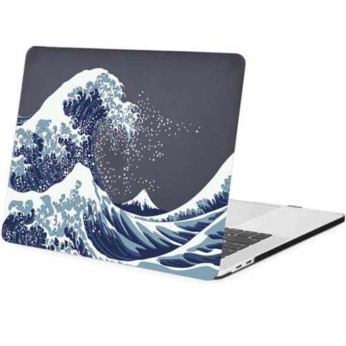 Funda MacBook Neo 13 A3404 carcasa rígida azul diseño olas 2026