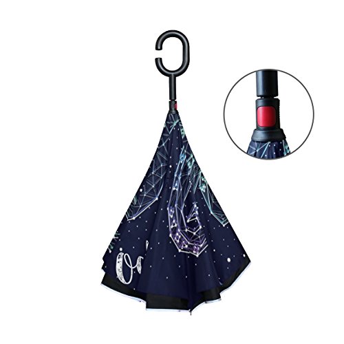 Guarda-chuva invertido My Daily de camada dupla para carros, guarda-chuva invertido e polvo Constela