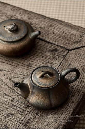 MbeLLO Vintage Chinese Style Ceramic Teapot - Handmade Afternoon Tea Set with Gilding and Small Tea Kettle (Kung Fu Style) - Image 5