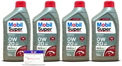 Kit 4 Litros Oleo Mobil Super Dexos 1 0w-20 Api Sp Sintetico
