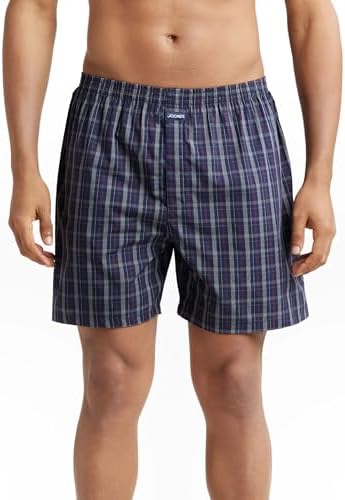 Jockey 1222 Men Super Combed Cotton Woven Checkered Boxer Shorts(Pack of 2)
