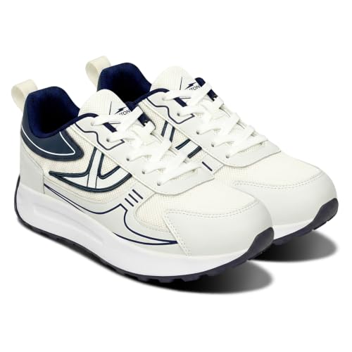 Image of BRUTON Men's Sneakers | Stylish Casual Lace-Up Shoes | Lightweight Cushioned Fashion Sneakers for Walking, Travel & Everyday Wear