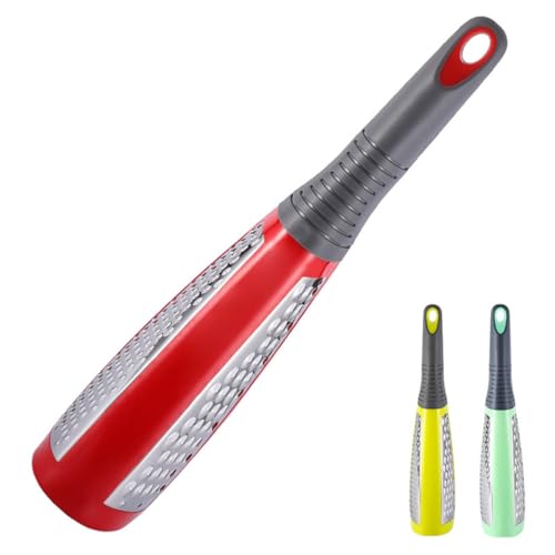 UKCOCO Rallador de Acero Inoxidable Doble Cara Multifuncional para Queso Ajo y Verduras con Mango Ergonómico Colgante Diseño Fácil de Limpiar Color Aleatorio Color Color Aleatorio