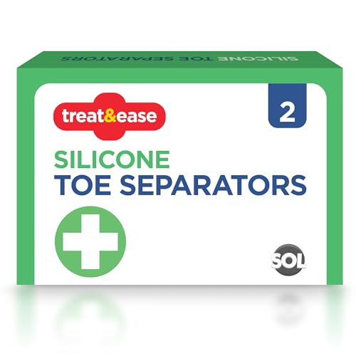 SOL 2 separadores de dedos de silicona para dedos superpuestos, para llevar dentro de los zapatos, separadores de dedos de gel flexible del Reino Unido, separadores de dedos de los pies, separadores
