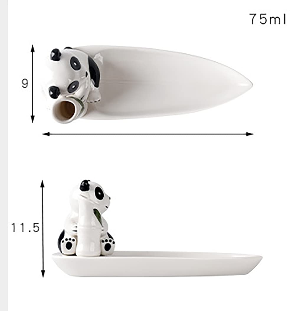 Support De Baguettes en Céramique Créatif 2 Pièces, Dessin Animé De Panda De Canard pour La Vaisselle, 1 Grand Et 5 Petits Réglages De Table De Combinaison Personnalisés