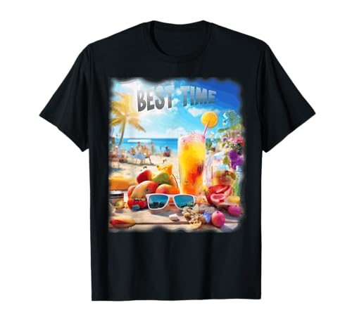 2025, Summer Beach, rétro, vintage, fun, Best Mood, décontracté T-Shirt