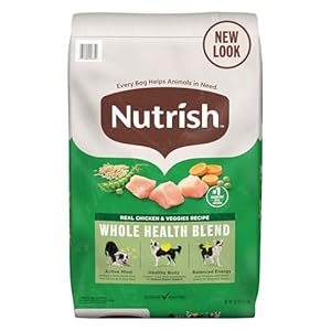Nutrish Real Chicken & Veggies Recipe Whole Health Blend Dry Dog Food, 28 lb. Bag, Packaging May Vary (Rachael Ray)