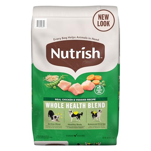 Nutrish Real Chicken & Veggies Recipe Whole Health Blend Dry Dog Food, 28 lb. Bag, Packaging May Vary (Rachael Ray)