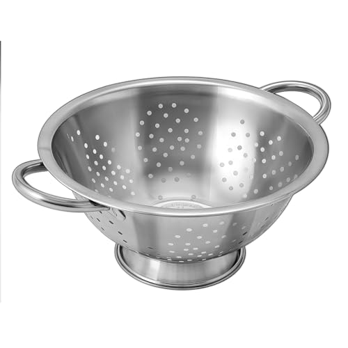 Image of Wonderchef Ambrosia Rice and Vegetable Strainer| 3 L Capacity | Food-Grade Stainless-Steel |Multi-Purpose Kitchen Tool - for Straining & Rinsing Rice, Veggies, Pasta | Easy to Clean | 1-Year Warranty