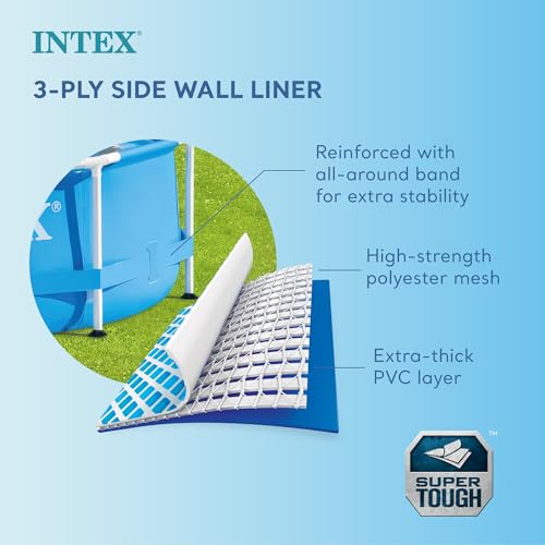 image for Intex 28200EH 10 Foot x 30 Inch 4 Person Outdoor Metal Frame Above Gro