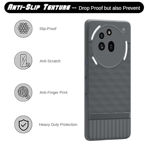 Image of Shockproof Case for Nothing Phone (3a) Pro 5G | Full Camera Protection | TPU Flexible Back Cover for Nothing Phone (3a) Pro 5G (Graphite Grey)