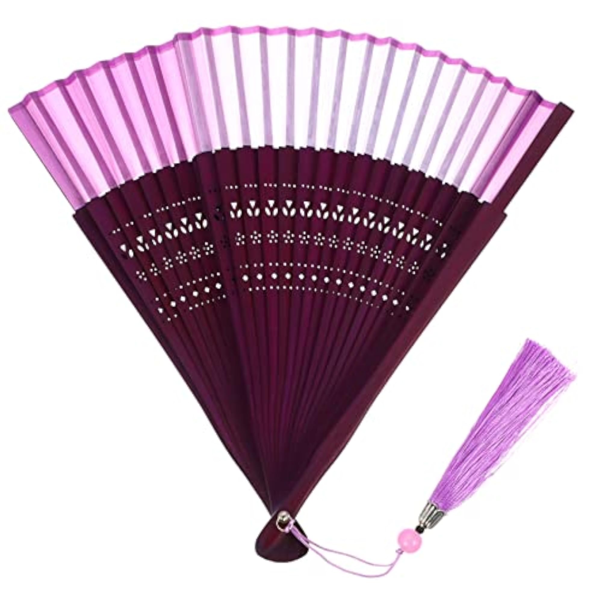 5pcs Tassel Folding Fans, Retro Handheld Dance Fan