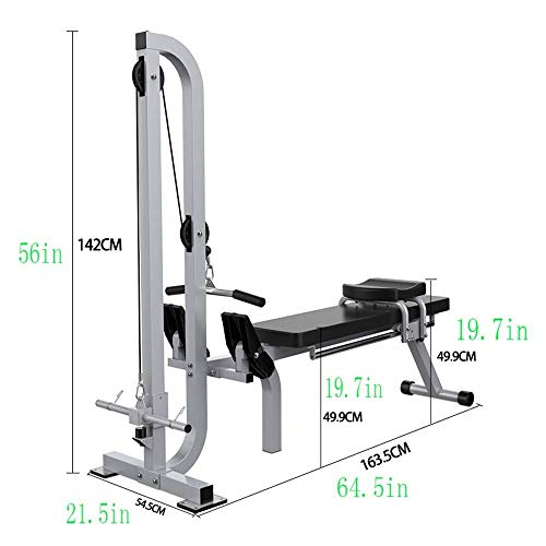 Image of Compact Folding Magnetic Rowing Machine, Adjustable Resistance Rower, with Dumbbell Bench Design, Motion Exercise Cardio Fitness Equipment,300 LB Weight Capacity,Easy to Install