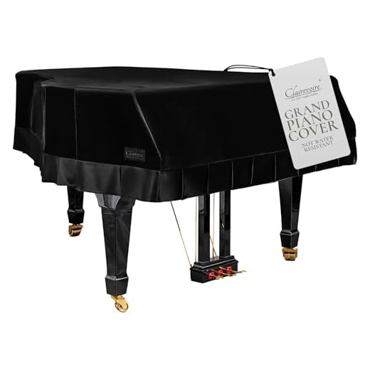Clairevoire Grandeur: Premium Velvet Grand Piano Cover for Yamaha GC6, 7 feet (213cm) | Handcrafted | Luxury-grade Velvet | Anti-dust/blemish/scratch | Climate Protection | Black
