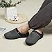 ERGOfoot Orthotic Slippers with Arch Support, Ideal for Plantar Fasciitis, Flat Feet, Heel Pain Relief, Slip on Clog Indoor Outdoor House Shoes with Anti-Skid Rubber Sole/Black