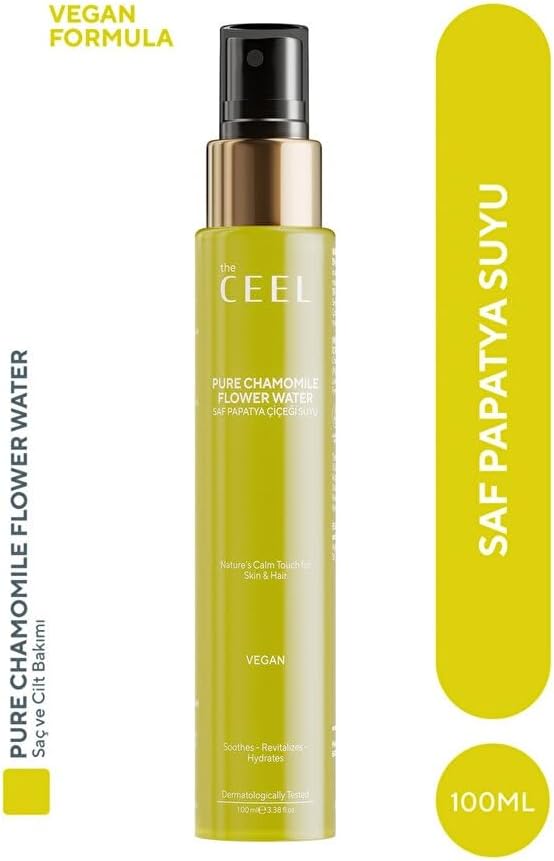 The Ceel Saf Papatya Çiçeği Suyu 2x100 ml, Saç ve Cilt İçin Doğal Yatıştırıcı Tonik Sprey, Hassasiyet Karşıtı Nemlendirici Yüz Mist'i ve Makyaj Bazı - Görsel 2