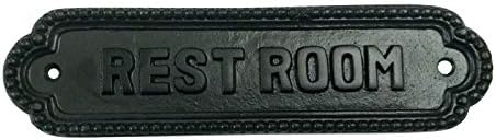 Adonai Hardware Rest Room Brass Door Sign (Antique Copper)