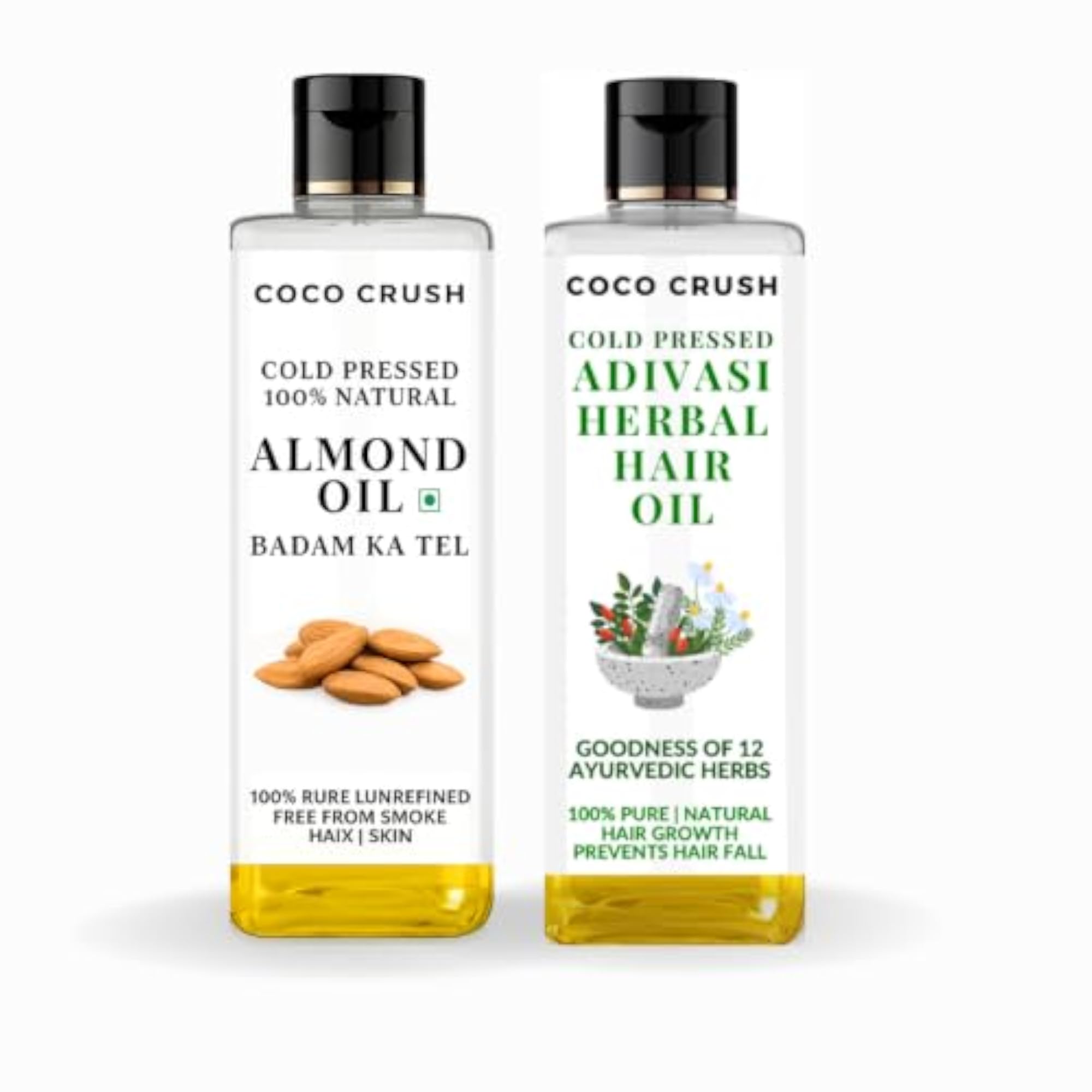 Adivasi Herbal Hair Oil & Almond Oil Combo