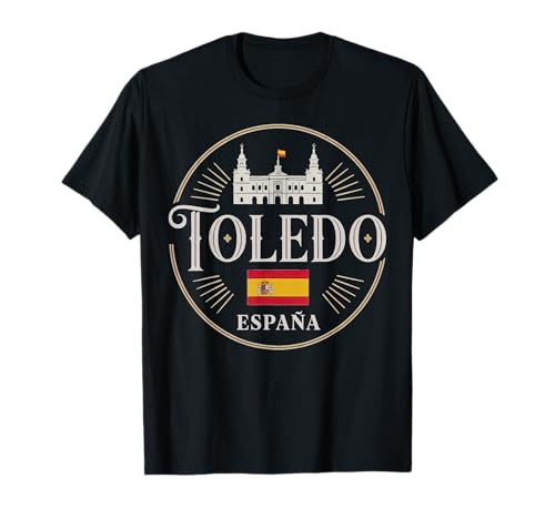 Toledo España City Travel España Diseño icónico Camiseta