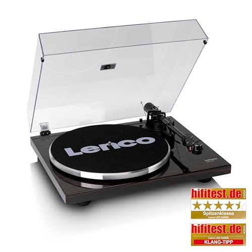 Lenco LBT-345WA Tourne-disque avec Bluetooth® et micro rouge 2M, stabilisateur de platine chromé – Noyer - Les Beatles, Paul McCartney, John Lennon, RIngo Starr, George Harrison Lenco LBT-345WA Tourne-disque avec Bluetooth® et micro rouge 2M, stabilisateur de platine chromé - Noyer – Image 3