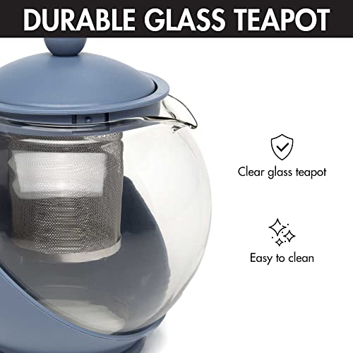 Primula Half Moon Teapot With Removable Infuser, Glass Tea Maker With Reusable Fine Mesh Stainless Steel Filter, Dishwasher Safe thumb #8