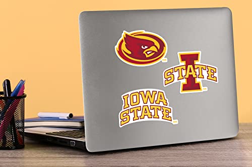 Image of Iowa State University Vinyl Sticker Pack - 8 Waterproof Cyclones Logos, Mascot, Pennant & Wordmark Decals for Laptop, Water Bottle, Tablet, Car, Skateboard & More - Officially Licensed Variety Set