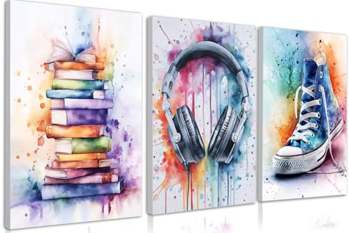 Image of Frimeeme Framed Teen Girls Bedroom Wall Art, Set of 3, 12 x 16 inch