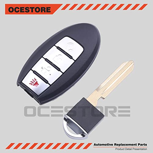 OCESTORE 4 Button Car Key Fob Keyless Entry Remote Replacement for 2016-2017 Pathfinder Titan Xd Replace KR5S180144014 285E3-5AA3D