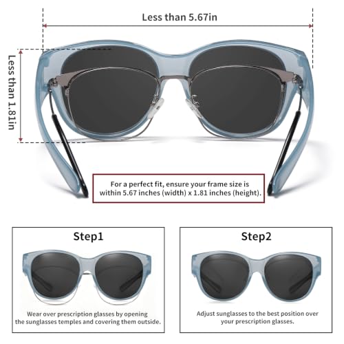 Image of HAOLOTA Fit Over Glasses Sunglasses for Women Polarized