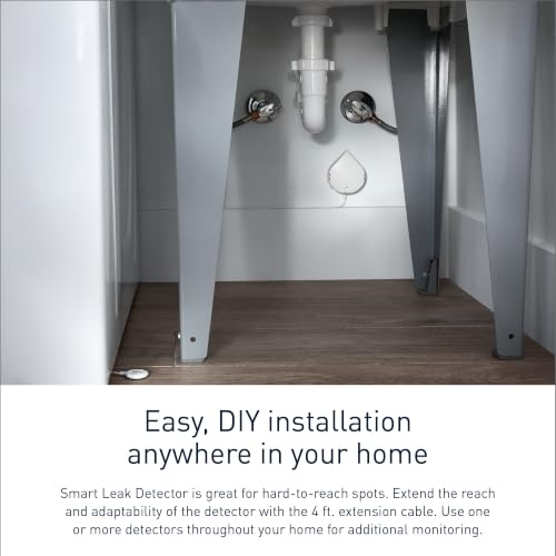 Image of Moen Flo Smart Water Leak Detector, Drip or Flood Sensor Alarm for Home, 1-Pack, White, 920-004