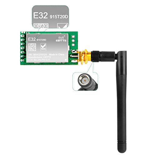 Gowoops Sx1276 Lora Radio Wireless 862-930Mhz 915Mhz Uart Serial Module Lorawan Transmitter Receiver + 915Mhz 3Dbi Sma Antenna, Compatible With Arduino Stm32 51 Single Chip Microcomputer #TOP10