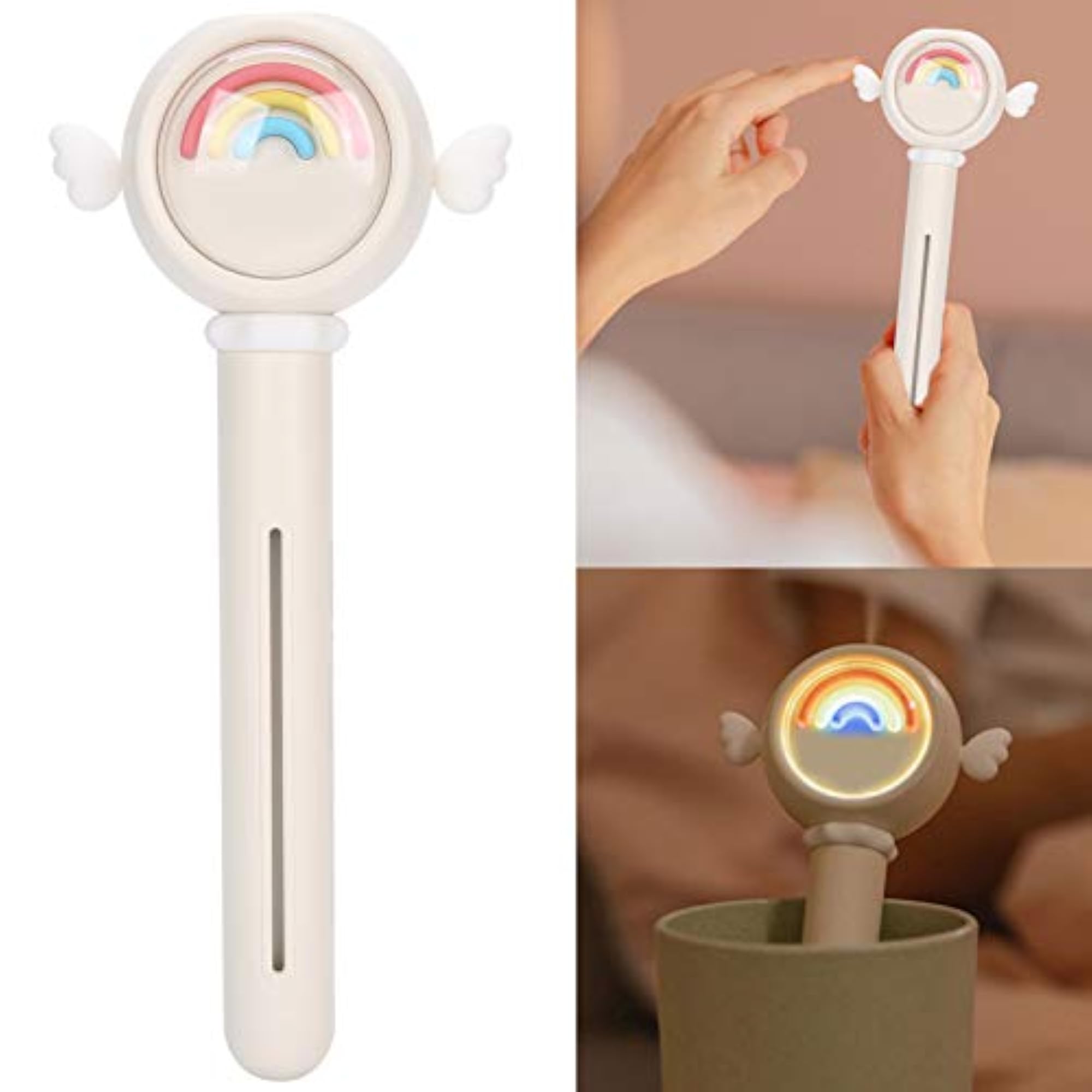 Ubersweet Mist Humidifier, Noiseless Essential Diffuser with Warm Light