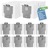 10 Stück Staubbeutel für Roborock QV 35A/35S/Saros 10/10R/Q Revo/Qrevo S5V/Qrevo Edge/Qrevo S/Qrevo Pro/Qrevo Maste/Qrevo Curv/Qrevo Slim/S8 MaxV Ultra,Kompatibel Ersatz Zubehör Staubsaugerbeutel