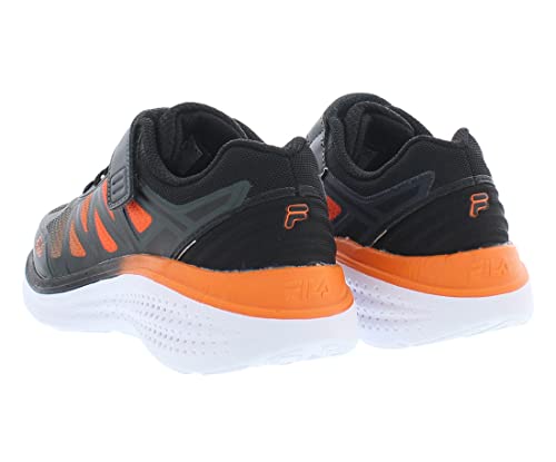 Fila Superstride 3 Strap Boys Shoes Size 12, Color: Black/Orange2