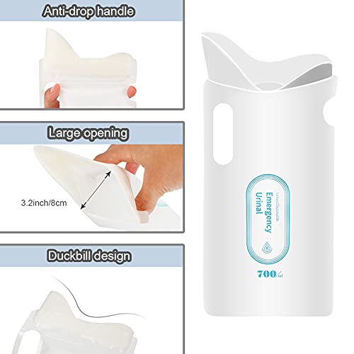 Globalstore Disposable Urine Bags For Men Women 12Pcs Pee Bags For Travel Camping, Portable Urinals Vomit Bags, 700Ml Large Capacity Emergency Toilet For Adults Kids Children #TOP2
