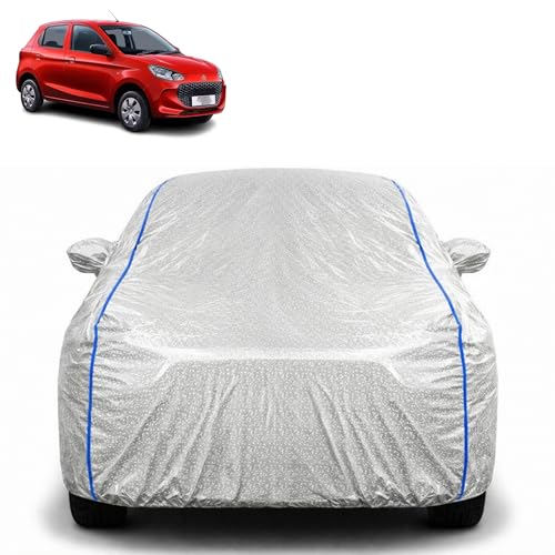 Image of Waterproof Car Cover for Maruti Suzuki Alto K10 | All Weather Protection | UV Resistant & Dustproof | Soft Cotton Lining to Prevent Scratches | Triple Stitched with Mirror Pockets & Elastic Hem