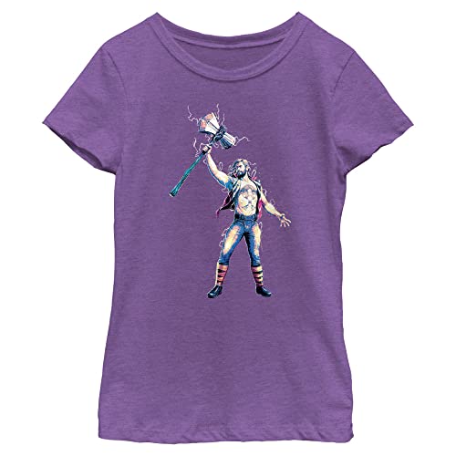 T-shirt fille Thor Stormbreaker Marvel violet idéal pour l'école et les loisirs