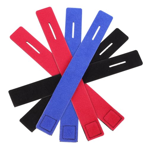 BRIGHTFUFU 6pcs Fishing Rod Cover Rod Straps for Boat Strap Soft Elastic Fishing Pole Sleeve