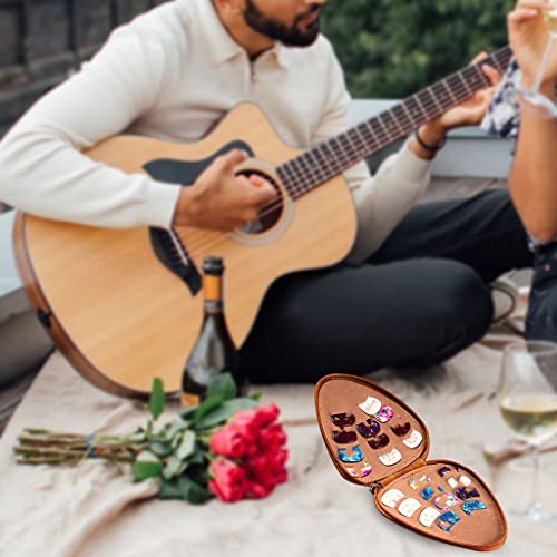 BDBHY Porte-clés en Cuir PU Porte-médiators De Guitare Porte-clés Plectres Sac Étui De Rangement Sac À Fermeture Éclair - Les Beatles, Paul McCartney, John Lennon, RIngo Starr, George Harrison BDBHY Porte-clés en Cuir PU Porte-médiators De Guitare Porte-clés Plectres Sac Étui De Rangement Sac À Fermeture Éclair – Image 3