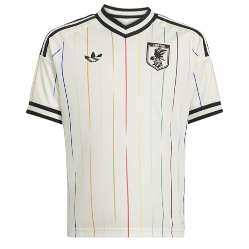 adidas Unisex Japan 26 Away Jersey (Little Big Kid) Off White/Black