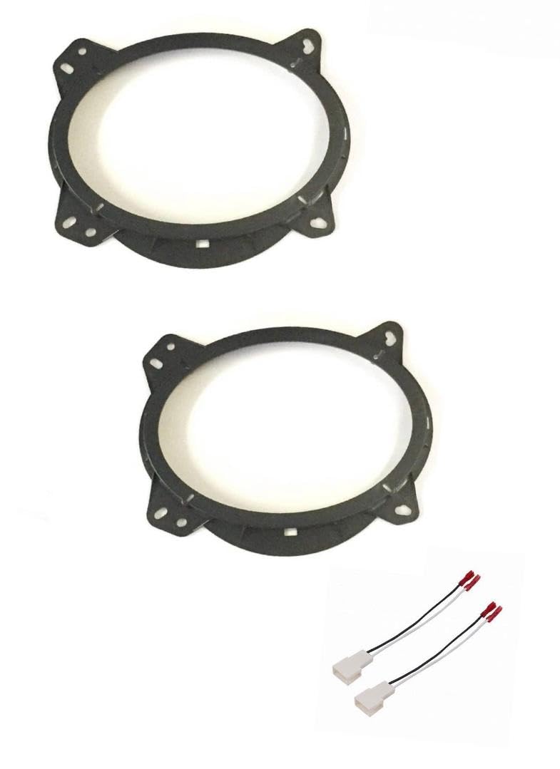 6x9 Inch Front Door Car Stereo Speaker Install Adapter Plates and Speaker Connection Wire Harness -Made for Toyota: 2003-2024 4Runner, 2002-2011 Camry
