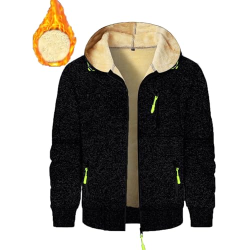 Mens Jacket Zip Up Fleece Thick Jacquard Cardigan Slim-Ft Sport Jackets - image 6