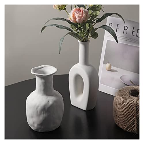 Vase céramique blanc style rétro RLKHXBS petit modèle de table