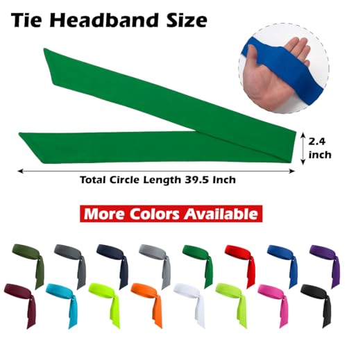 Image of ONUPGO 18Pcs Head Ties for Men Women, Adjustable Headbands Sports Sweatband Ninja Ties Head Band, Sweat Wicking Workout Headband for Sports, Running, Tennis, Yoga, Soccer, Karate