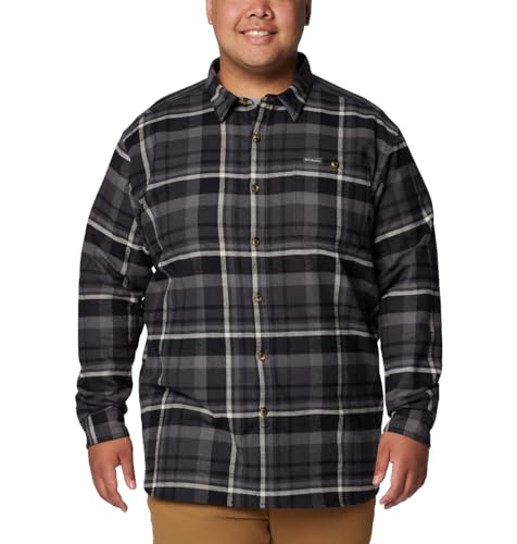 Columbia Men's Pitchstone Heavyweight Flannel II, Black Multi Plaid, 3X Tall - image 1