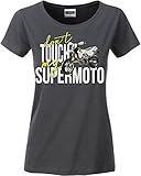 Größen: S?–?XXL siviwonder Women T-Shirt - Husky Supermoto SM - Dont Touch My - Motorrad Fun Dark Grey XXL - 42