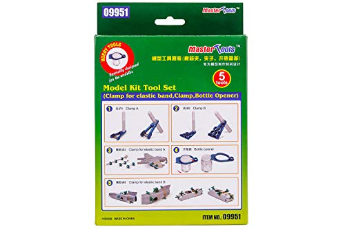 Trumpeter Model Tool Set - Hobby Tool Set - Includes Clamp for Elastic Band, Clamp, Bottle Opener - Big Kid, Youth
