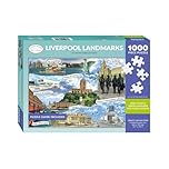 Liverpool Landmarks 1000 Piece Jigsaw Puzzle for Adults | Otter House Gift | Featuring Royal Albert Dock, Liverpool Cathedral & The Waterfront