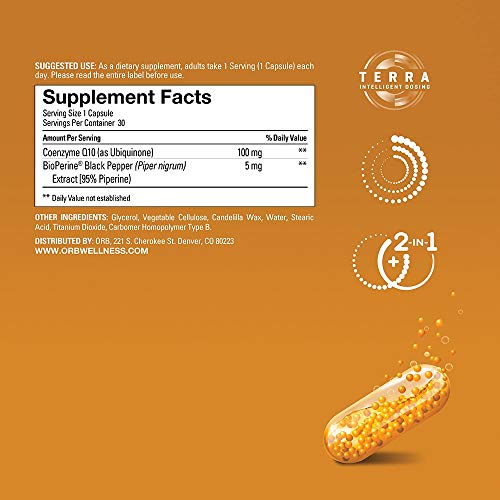 Orb Heart Complex – Time-Released Coq10 | 24-Hour Heart-Health Support, Supports Cardiovascular Health, Supports Healthy Blood Pressure, Antioxidant Support (60 Liquid Capsules) #TOP1