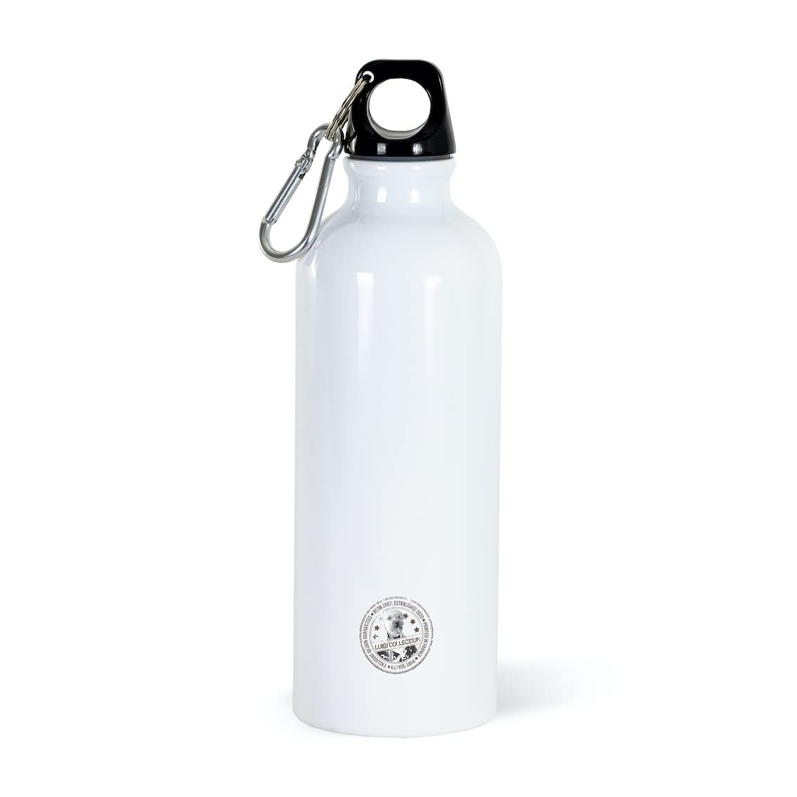 Borraccia Alluminio 400 ml con moschettone Misure Articolo 6,5x17,5 cm.per info contattare MF Sport 055-264490 (Blu